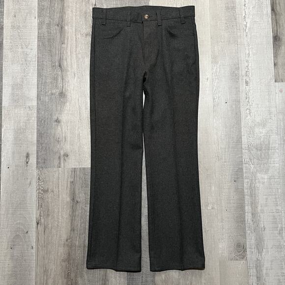 VTG Levis Sta Prest 517 Pants Salt Pepper Grey Rockabilly Dacron Trousers Sz 34 - Picture 1 of 7